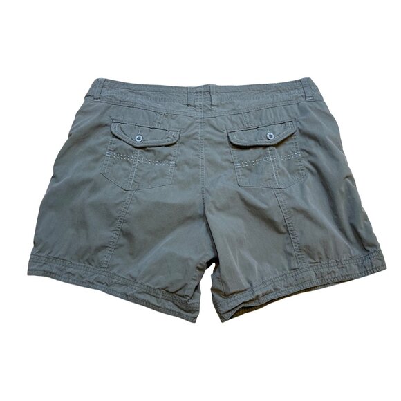 Kuhl Womens Olive Green Cargo Shorts Size 14 Lightweight - Picture 2 of 8
